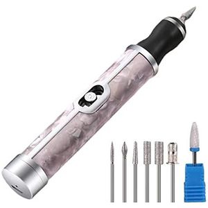 Nagelboor Elektrische Nagelvijl, Professionele Oplaadbare Elektrische Nagelboor met Bit voor Dikke Teennagel Grinder, Nagelboor Machine Set voor Polish Nagels