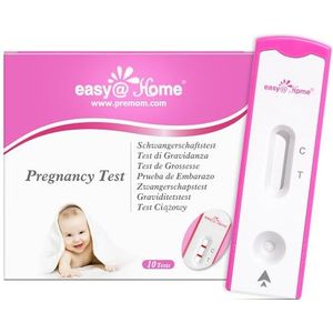 Easy@Home 10 Zwangerschapstestcassettest: Hooggevoelige zwangerschapstest 10 mIU/mL, vroege en nauwkeurige hCG-detectie