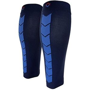 NV Compression 365 kuitbeschermers/mouwen (paar) 20-30mmHg - voor sportherstel, scheenspalken, medische, werk, vlucht - hardlopen, fietsen, sportschool, Blauw/Hemelsblauw, M