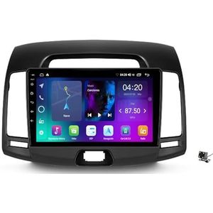 ZWCLSH Android 13 Auto Stereo compatibel met Hyundai Elantra 2006-2012 met Draadloze Carplay & Android Auto, 9 '' QLED Touchscreen Autoradio met Spiegel Link BT FM/RDS WiFi GPS SWC+Backup Camera, 2NF