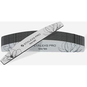 STALEKS PRO NFE-40 100/180 Professionele minerale nagelvijl, korrel 100 en 180, voor manicure en pedicure, ideaal voor natuurlijke en kunstnagels, eenmalig gebruik, 25-delige set