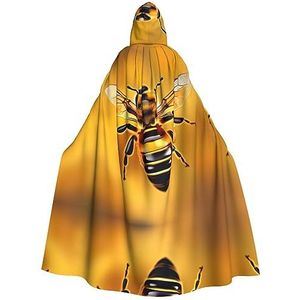 Bxzpzplj Honingbijenmantel met capuchon, voor dames en heren, carnavalskostuum, perfect voor cosplay, 185 cm