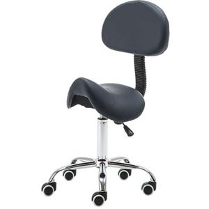 Ergonomische Kruk Met Heffunctie, Zadelkruk Met Rugleuning, Zadelstoel Met 360° Draaibaar, Laadvermogen 165 Lbs, For Thuiskantoor, Salonwinkel(Blue)