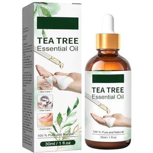 Tea Tree Massageolie - Haarherstellende, Gezichtsbevochtigende En Hydraterende Essentie, Multifunctioneel For Huid-, Haar- En Voetverzorging(2PCs)