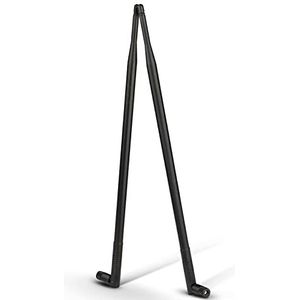 Eightwood WiFi-antenne RPSMA 2,4 GHz Externe wifi-antenne 12dBi RP-SMA-adapter Wlan 2 stuks voor wifi Beveiligingscamera Wifi-router Dongle Wifi-kaart PCI-kaarten Wirelesse Bluetooth