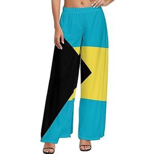 Bahama's vlag dames casual wijde pijpen lounge broek comfortabele losse joggingbroek joggingbroek broek