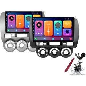 Android 15 Autoradio Sat Navi voor H-onda Jazz city (2002-2007) 9 Inch Touchscreen Multimedia Player met Draadloze Carplay GPS Navigatie FM RDS Bluetooth 5G-WiFi SWC DSP,M150s