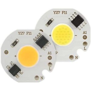 Geïntegreerde LED-chip, COB Chip LED-lamp 3W 5W 7W 12W 220V AC Koel wit Warm wit 5W 6 stuks Verschillende maten(Warm White,7W 4pcs)
