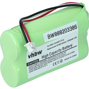 vhbw Batterij compatibel met Bang & Olufsen Beo5 afstandsbediening afstandsbediening (1200mAh, 2,4V, NiMH)