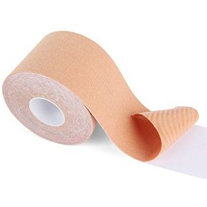 Beige Kinesiologie Tape 5cm x 5m Ongeknipte Rol - Professionele K Tape voor Pijnverlichting & Ondersteuning