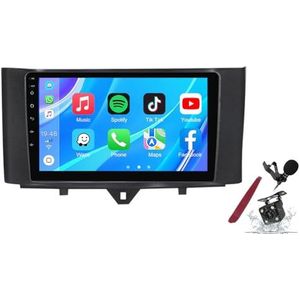 Android 14 Autoradio Sat Navi voor B-enz Smart Fortwo (2011-2015) 9 Inch Touchscreen Multimedia Speler met Draadloze Carplay GPS Navigatie FM RDS Bluetooth 5G-WiFi SWC DSP,M120s