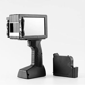 Draagbare Printer, 40 talen 25.4 mm variabele QR Bar Batch Code Datumnummer Logo Vervaldatum Label Mobiele Draagbare Handheld Inkjet-printer(1set with 4Black Ink)