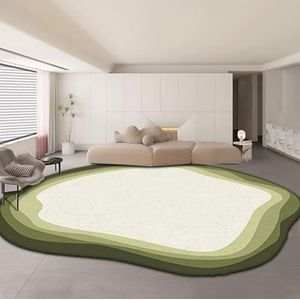NBHDWF Onregelmatige gebogen lijnen Area Rugs, zachte antislip tapijt duurzaam voor woonkamer slaapkamer hal eetkamer, avocado groen (Color : C, Size : 80 * 120cm)