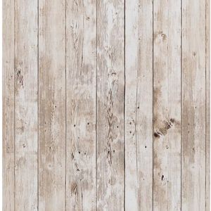 FENTIS Braun Zelfklevend behang, plakfolie, houtlook voor keuken, hout, vinyl, plakfolie, muursticker, meubelfolie, houtlook, voor woonkamer, badkamer, decoratie, 45 x 500 cm