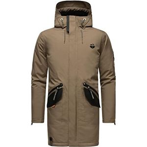 STONE HARBOUR Raga Warme winterjas voor heren, korte jas, S-3XL, Stone Brown, L