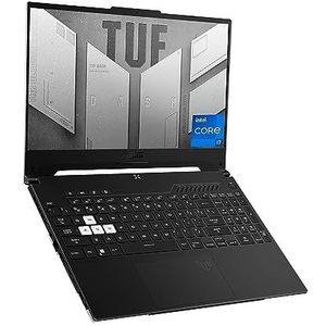 ASUS TUF Dash 15 (2022) gaming-laptop, 15,6-inch 144Hz FHD-scherm, Intel Core i7-12650H, GeForce RTX 3060, 16 GB DDR5, 512 GB SSD, Thunderbolt 4, Windows 11 Home, Off Black, FX517ZM-AS73