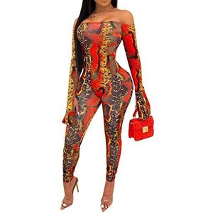 SeNight Vrouwen Bell Bottom Jeans Elastische Taille Ripped Uitlopende Jean Vernietigde Raw Hem Denim Broek, Rood, L