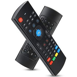 TV Remote Air Mouse, Wireless Air Fly Mouse met Microfoon, met Ingebouwde 6-assige Gyroscoop en G-sensor voor Bewegingsdetectiefunctie, Ondersteuning voor Infrarood en Draadloze Transmissie