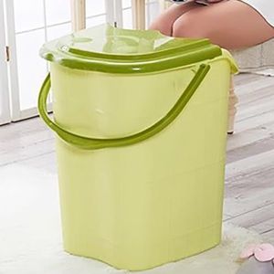 MegLob Hoog Voetbad Soak Tub, Verhoogd Weken Bekken Voor Het Hele Kalf, Dikke Plastic Voetbadbassin Voor Het Weken Van De Voeten, Pedicure Voetbad Spa Met Downpipe, Grote Voetkuip Emmer,E