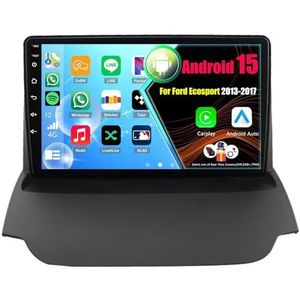 Android 15 2 Din Autoradio 9in Auto Stereo voor Ford Ecosport 2013-2017 met Draadloze Carplay Android Auto Bluetooth GPS Navigatie(4Core(1+32GB))