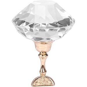 4 Nail Art-oefenstandaard, Magnetische Nageltip-oefenstandaard, Nail Art-display, Basislegering Houder Nail Art-displaystandaard Manicure-tool (Bolvormig wit kristal + 1 voet)