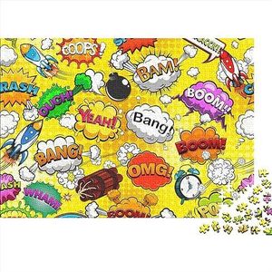 Pop Illustratie Puzzel voor Volwassenen Kartonnen Puzzel Familie Educatief Speelgoed Educatief Speelgoed voor Kerstmis Verjaardagscadeaus Stimulerende Games 1000st (75x50cm)