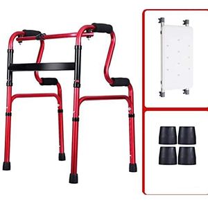 OIFAODAO, Opvouwbaar, looprek, in hoogte verstelbaar met zitting Aluminium loophulpmiddel Antislipvoeten for ouderen, senioren, gehandicapten, verlangen naar ，Looprek(With Seat)