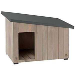 Ferplast 87027200 Buitenkennel, hondenhok ARGO 60 in FSC-hout met niet-giftige verf, UV-bestendig, M