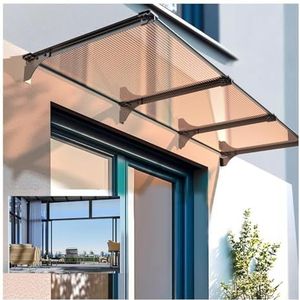 Aluminium - Deur- en Raamluifel - Polycarbonaat - 65x60 cm - Hoge Slagvastheid