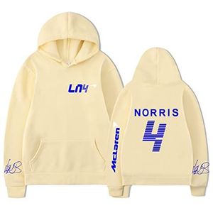 Lente Unisex Lando-Norris Hoodie Sweatshirt Harajuku Cartoon Hip Hop Mode Kleding F1 Racing Fans Mannen/Vrouwen Hoodie (S-3XL) (L,2)
