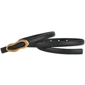 Retro riem for dames, metalen gesp, bijpassende damesjurk, jeans, verstelbare tailleband, leer(Green)