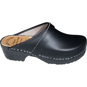 MB Clogs Originele Zweedse klompen heren zwart met PU zool, zwart, 45 EU