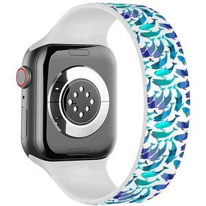 Solo Loop band compatibel met alle series Apple Watch 42/44/45/49mm (schattige walvis) rekbare siliconen band band accessoire, Siliconen, Geen edelsteen