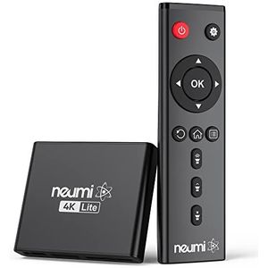NEUMI Atom 4K Lite Ultra-HD digitale mediaspeler voor USB-drives en SD-kaarten - Speelt 4K/UHD-video's, HEVC/H.265, HDMI en analoge AV, automatisch afspelen, Looping, Trigger