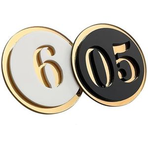 Tabelnummers, Acryl Restaurant Tafelnummers, Bruiloft Tafel Nummers, Zelfklevende Huisnummernummers, Acryl Nummer Plaat Digitaal Label, Ronde Tafel Nummer voor Slaapzaal Restaurant Lockers Hotel (8 cm