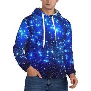 OAZCVBNN Galaxy Stars Print Unisex Fashion Hooded Pullover Casual Wear Voor Outdoor Activiteiten En Camping, Zwart, XS