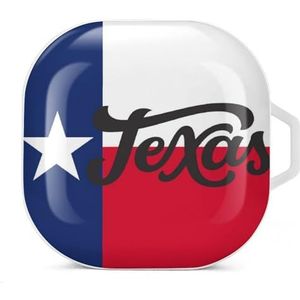 Texas vlag oordopjes hoesje compatibel met Samsung hard shell beschermhoes wit stijl