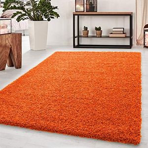 Abaseen Small, Large, ruig modern vloerkleed in 12 verschillende kleuren en 4 verschillende afmetingen (oranje, 160 x 230 cm)