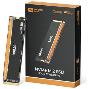 SANZANG S7000 NVMe M.2 512 GB Gaming Interne SSD werkt voor PS5: PCIe Gen4, M.2 2280, DRAM Cache, 3D TLC NAND Flash, Solid State Drive tot 7000 MB/s