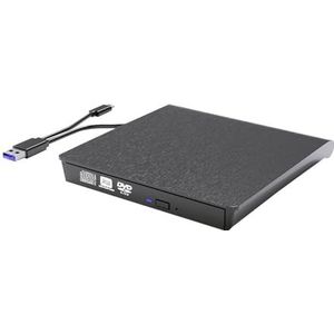 USB3.0 Behuizing For Mobiele Externe Optische Drive Behuizing For Externe Schijf Optische Drivekit Behuizing For Dvd-schrijver Gebruiksvriendelijk(Brushed Black)