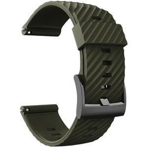 Jeniko Compatibel met Suunto 7 siliconen horlogeband 24 mm Quick Fit polsband Compatibel met Suunto 9 Baro Suunto Spartan Sport pols HR-armband D5 riem (Color : Army green, Size : SUUNTO D5_24MM)