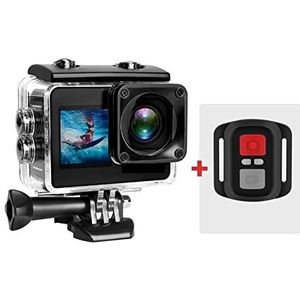 Actiecamera, A10 Actie Camera 4k EIS Ultra HD 20MP 170D Onderwater Waterdichte Cam Touch Screen 4X Zoom Video go Sport Pro Cam,Buiten, Sport, Video(3,Cam and Remote)