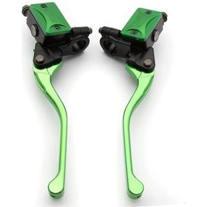 Remhendel Hendel Voor 50cc-300cc Universele Motorfiets ATV Scooter Hydraulische Koppeling Remhendels Hoofdcilinderset(Green)
