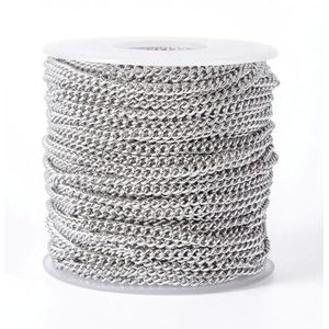 20 m/rol roestvrij stalen ketting ketting voor doe-het-zelf sieraden maken kabel link kinkettingen handgemaakte armband enkelband accessoires-17-3.8x2.9x1.7mm