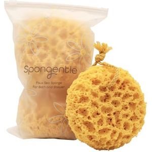 Spongentle diepe reiniging body loofah spons, natuurlijke kleuren, voor bad en douche, meerdere texturen voor zachte en diepe peeling, royaal en rijk schuim, verpakking van 3 stuks