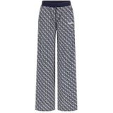 GUESS Women's Sarah Logo Straight Long Pant, 4G Rhombus Ocean Jacquard