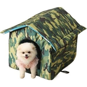 Hondenkussen Hondenmand Kattenbed Hondenhok Outdoor Cat House Waterdicht Outdoor Pet House Cat Shelter Cat Kennels Voor Outside Cat Beds Hondenbed Huisdier Bed (Color : C, Size : 40 * 38 * 35cm)