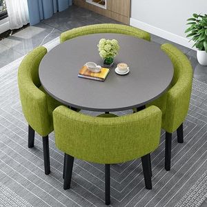 YAEGER Ronde conferentietafel, kleine vergaderzaal tafels eenvoudige kantoortafel ronde meubels tafel en stoel set, voor combinatie kantoor