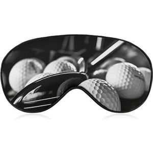 Zwart-wit golfoogmasker, zijslaapmasker, licht blinddoek, slaapmasker, neuskussen en elastische band, voor kinderen, dames en heren
