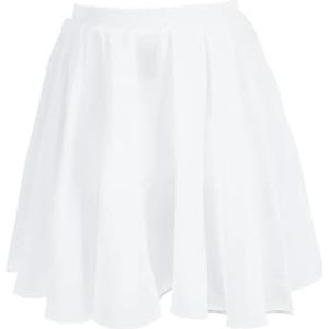 Vrouwen Chiffon Ballet Wrap korte rok， Gymnastiek Wikkelrok Training Balletrokken(White1,L(Height 120-160cm))